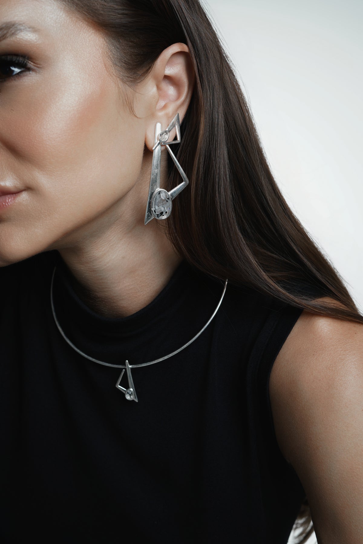 Brinco Compasso Prata Rutilo Grafite G