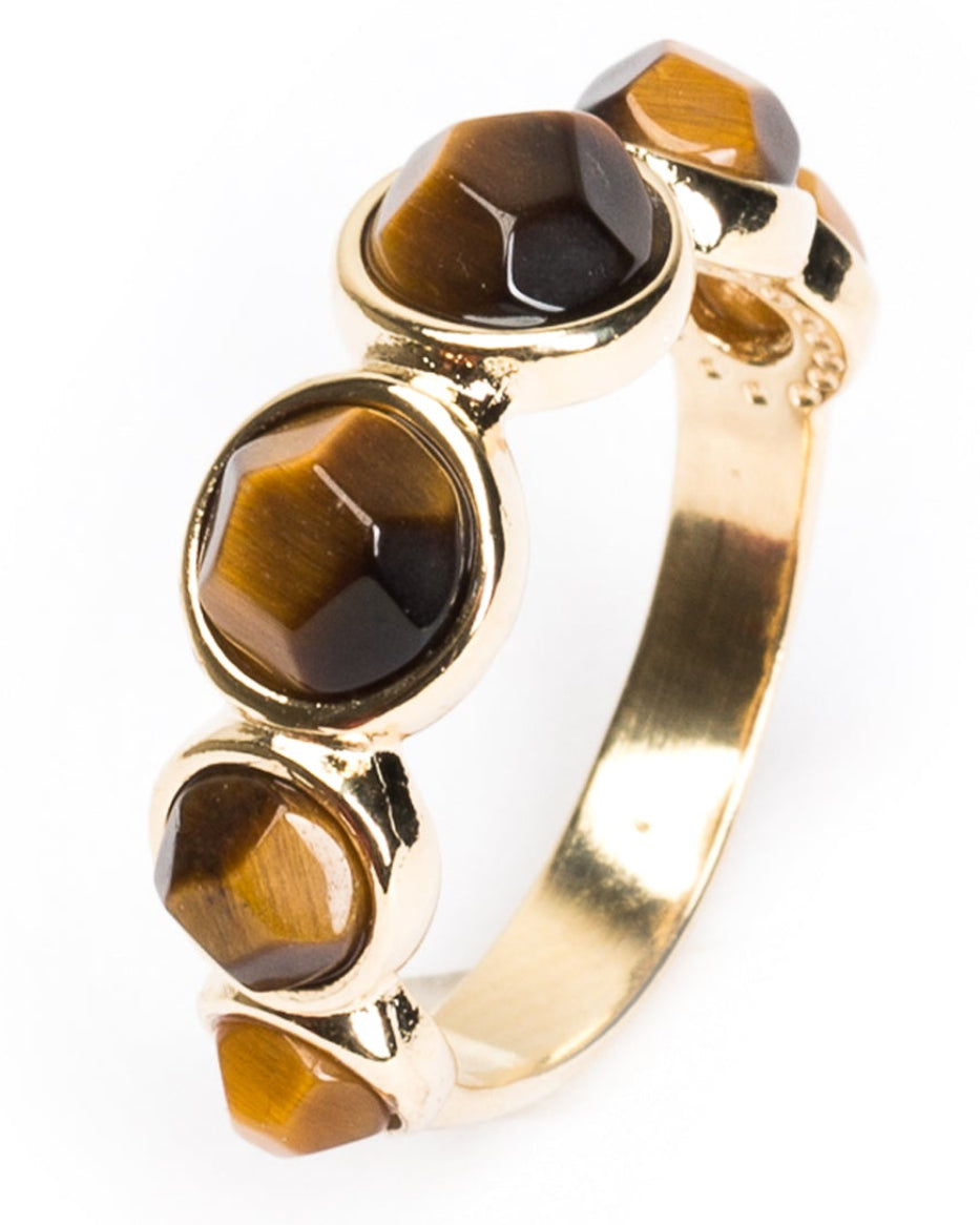 Anel Energia Bolinha Quartzo Fume