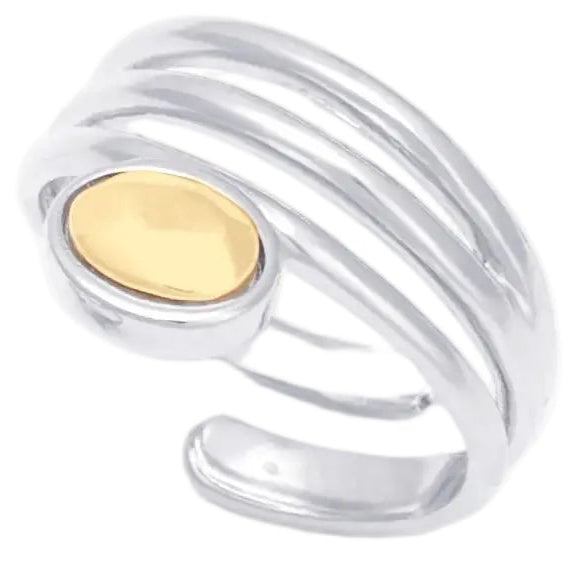 Anel Esfera Verso Prata