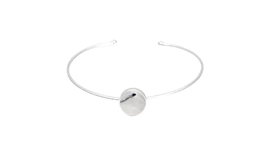 Bracelete Redondo Energia Rutilo Grafite Prata