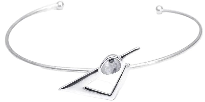 Bracelete Compasso Prata Rutilo Grafite