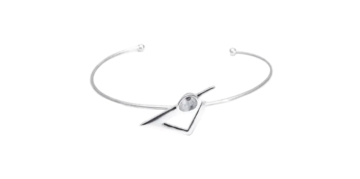 Bracelete Compasso Prata Rutilo Grafite