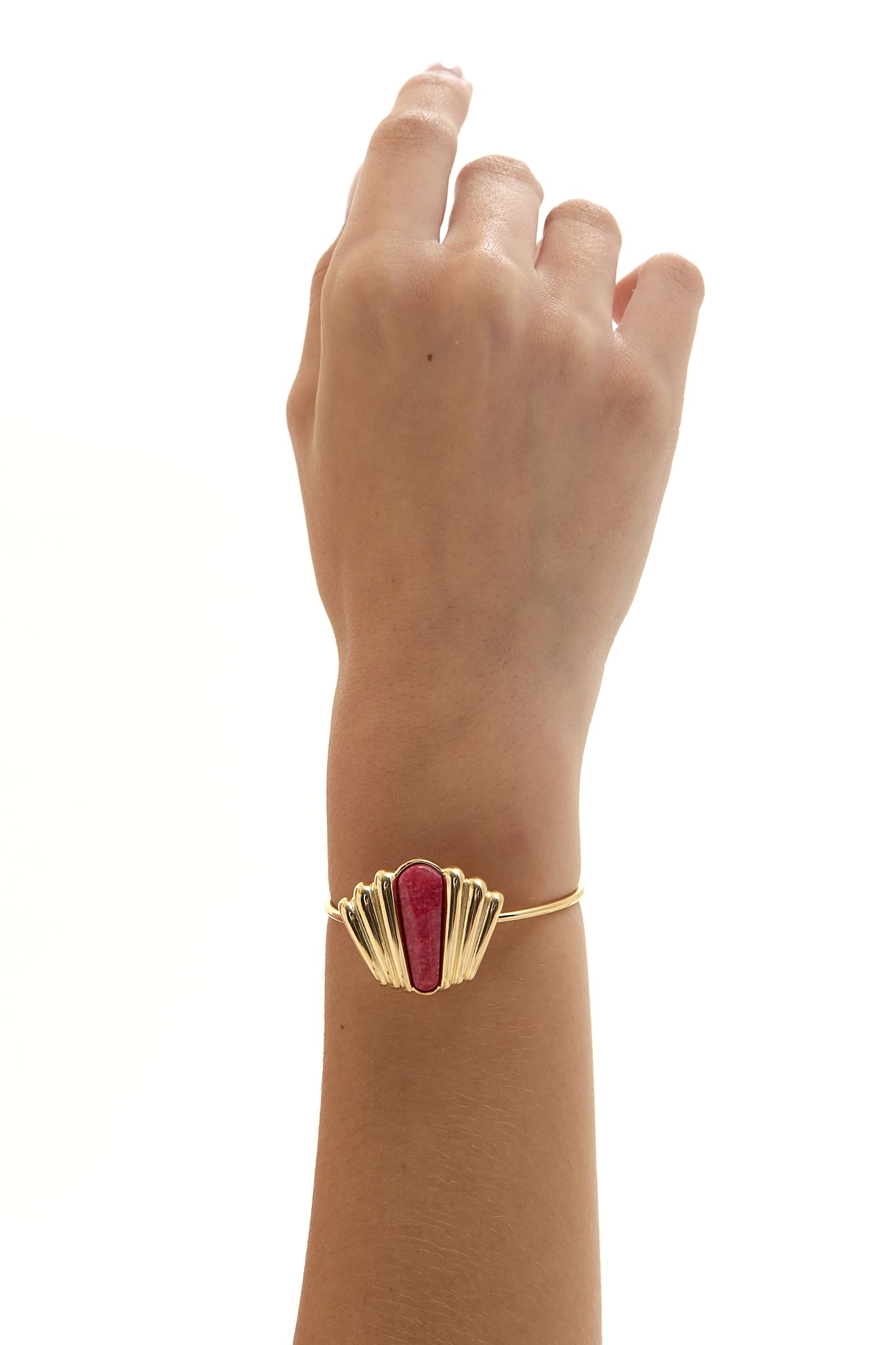 Bracelete Vieira Feldspato Vermelho Orla