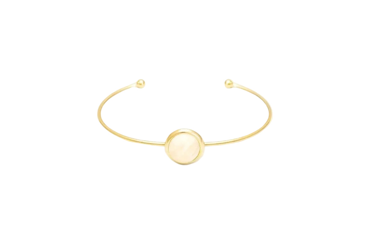 Bracelete Energia Quartzo Branco Leitoso