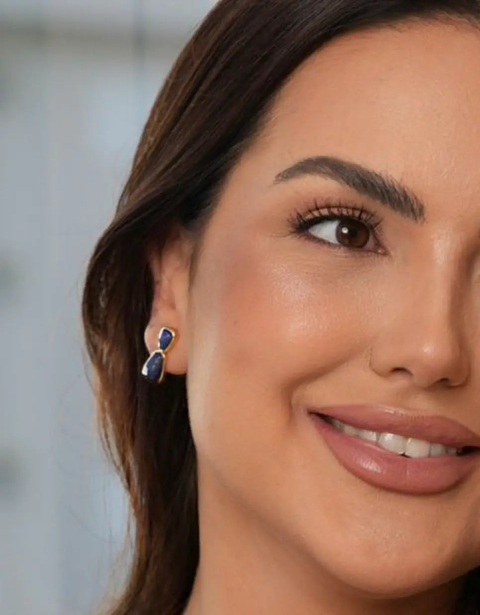 Brinco TBT Orla Lápis Lazuli