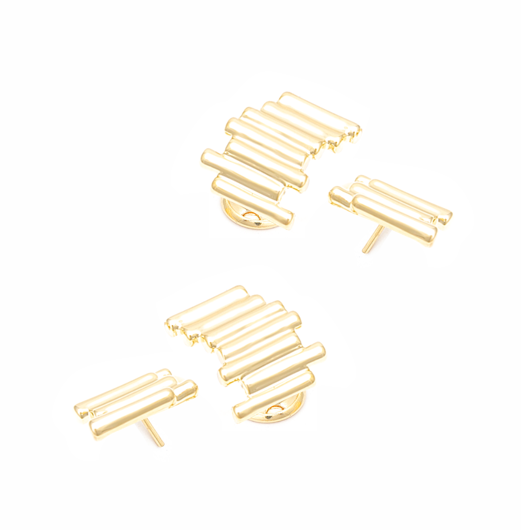Par de Brincos Jacket Sonoro Golden