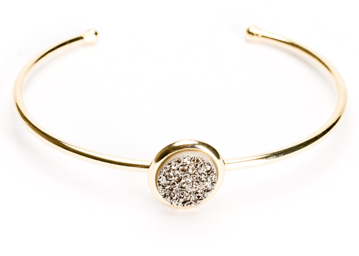 Bracelete Energia redondo ouro Drusa Titânio