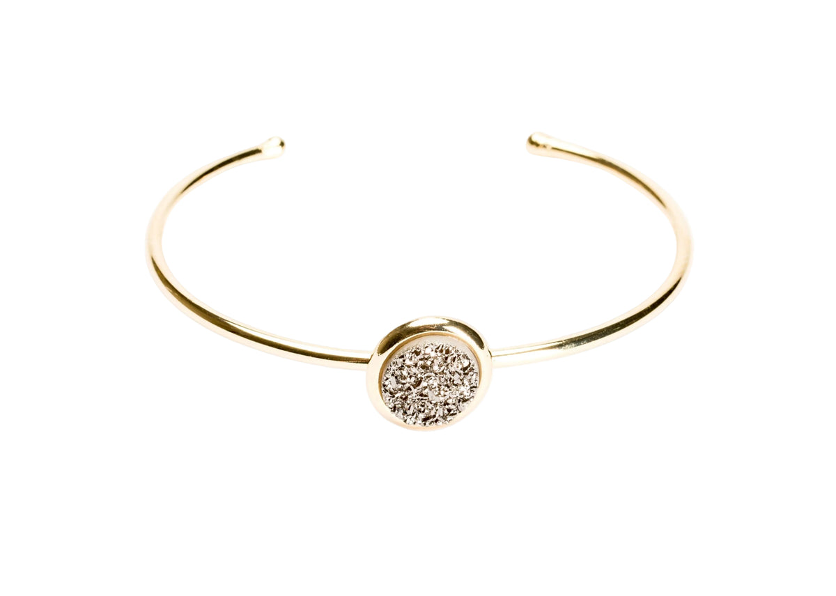 Bracelete Energia redondo ouro Drusa Titânio