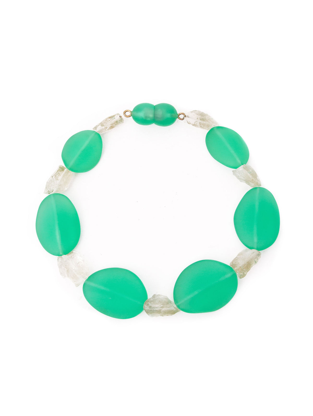 Colar Intensidade acetato verde com Fluorita