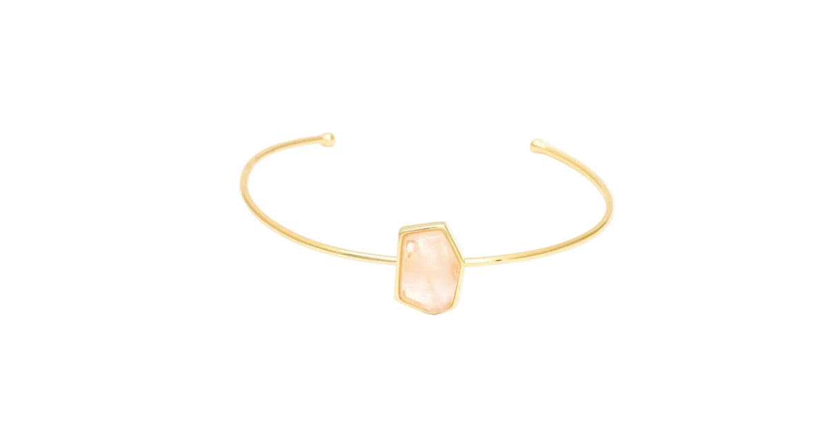 Bracelete Energia Geométrico Quartzo Rosa