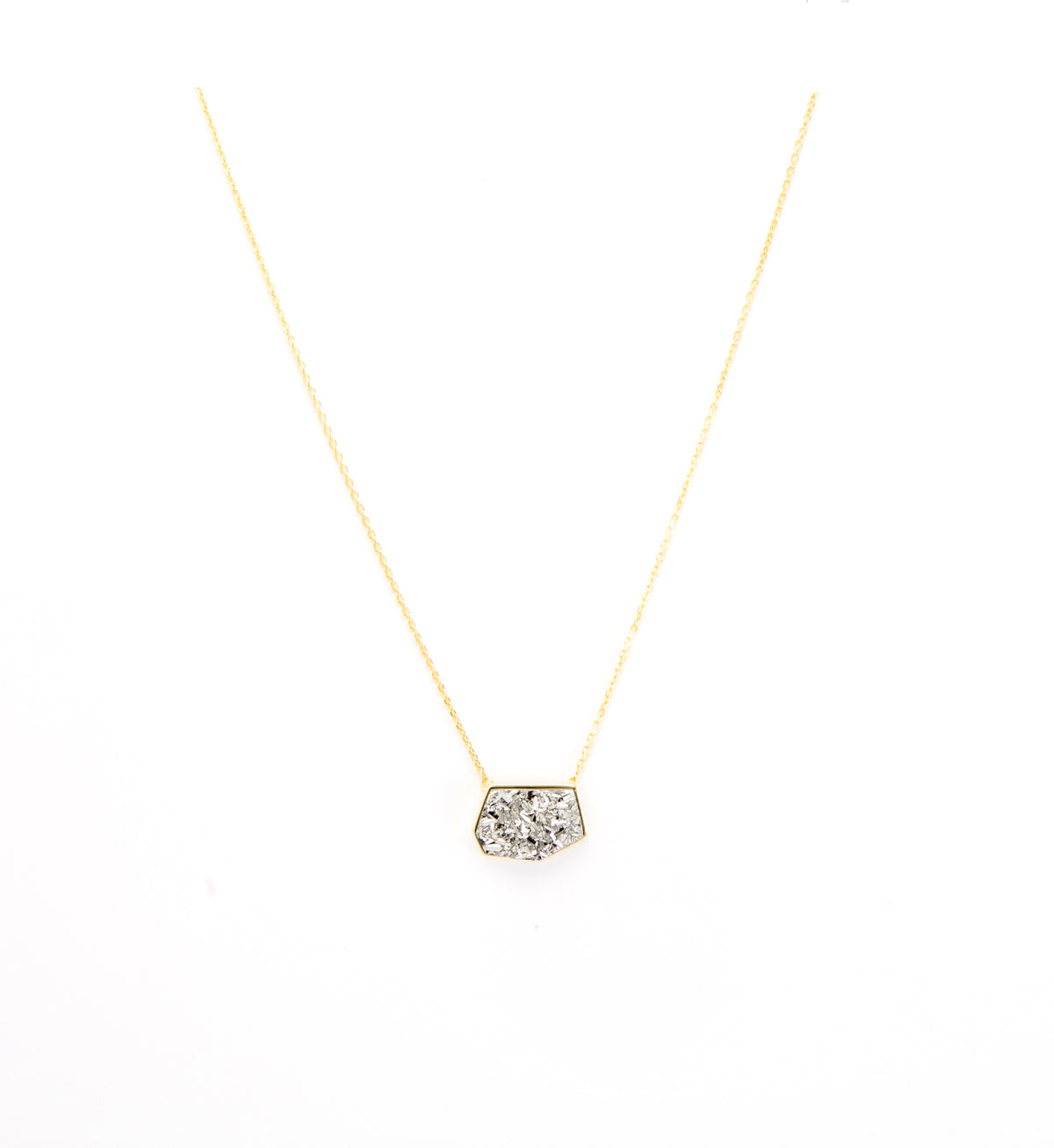 Colar Energia Geometrico G Drusa Titânio