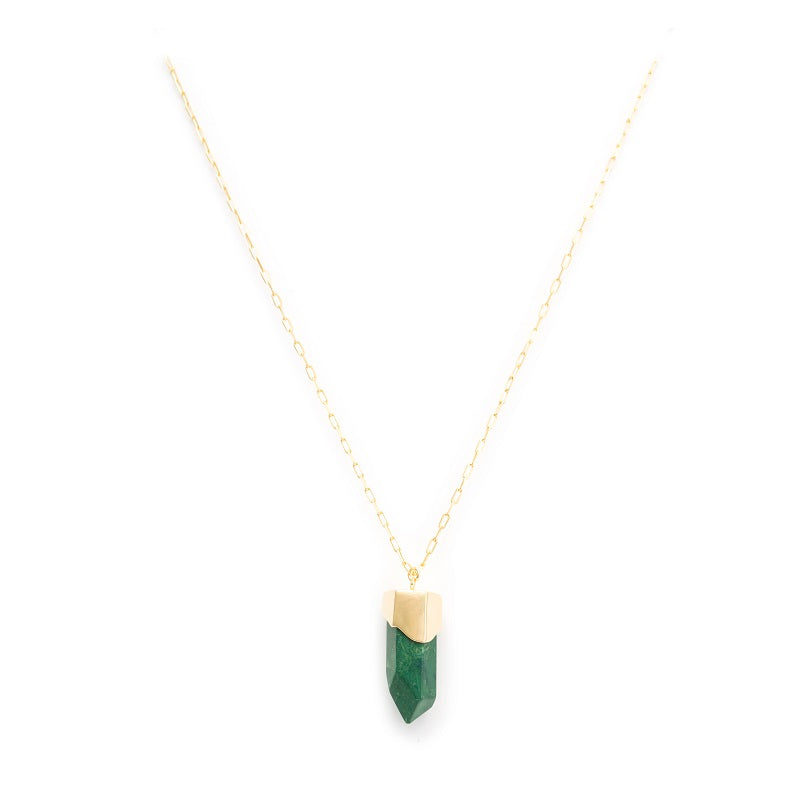 Colar PF Amuleto M com Howlita Verde