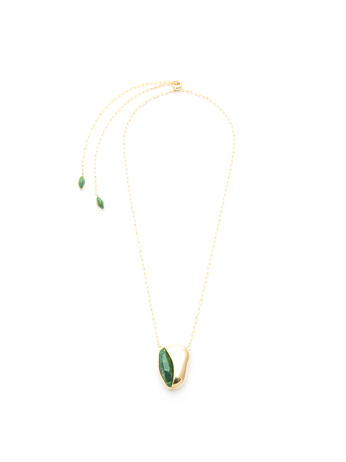 Colar Dual Relicario com Howlita Verde