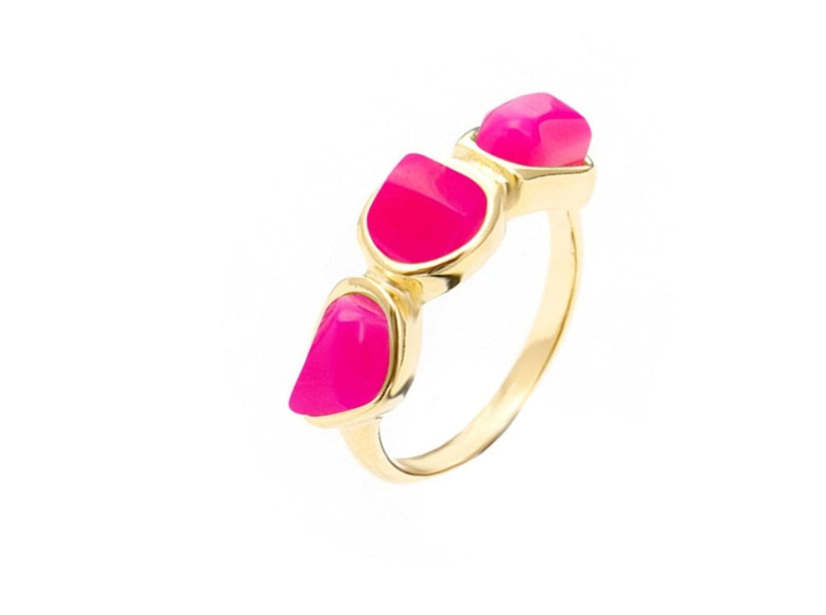 Anel Clássico Energia Ágata Pink
