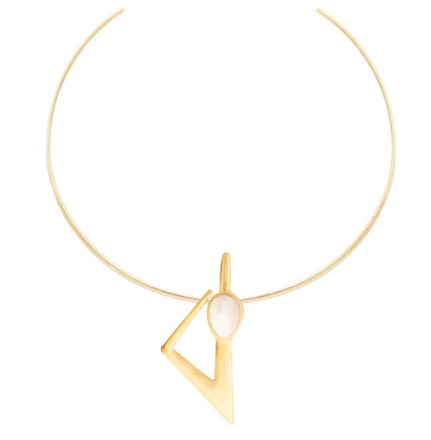 Gargantilha Colar Compasso Feldspato 3 Em 1