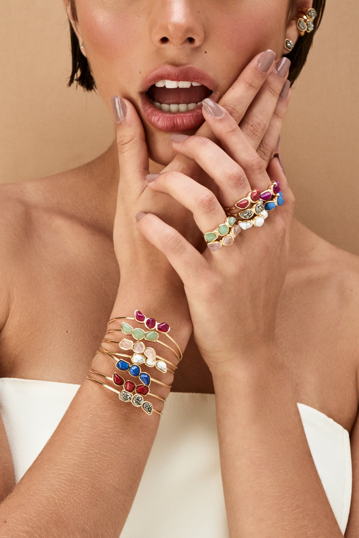 Bracelete Energia Clássico Howlita Branca