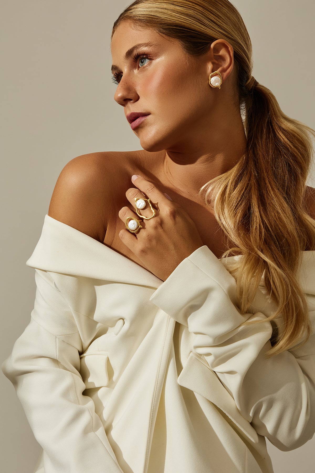 Anel PF Orgânico Pérola pequeno