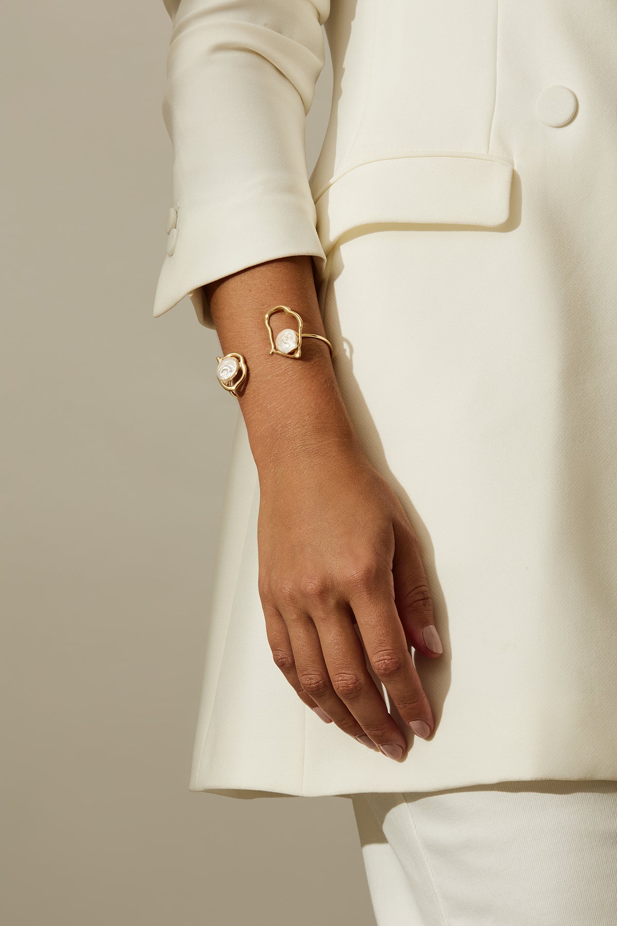 Bracelete PF orgânico com Pérola duplo