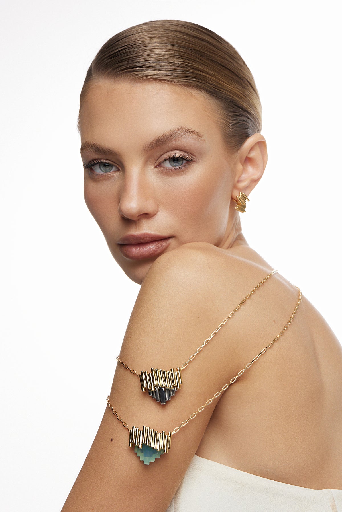 Colar Longo Frequência Ágata Céu