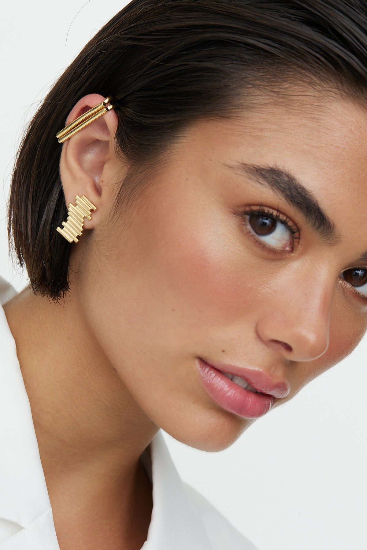 Par de Brincos Jacket Sonoro Golden