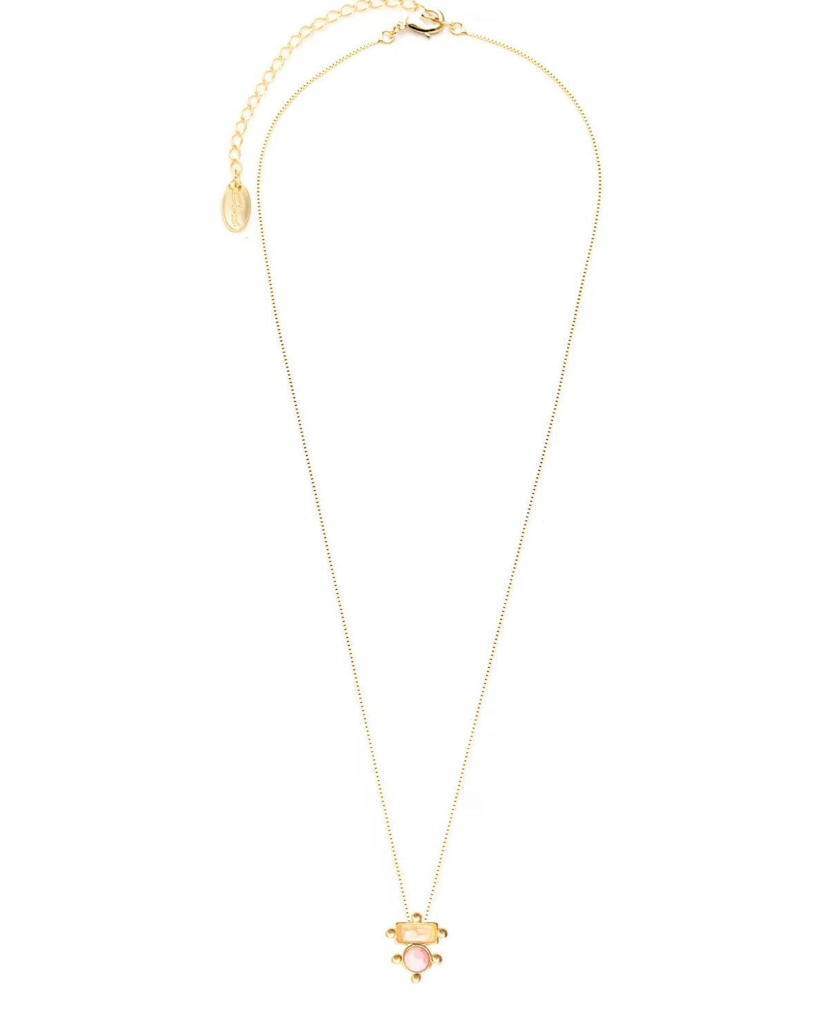 Colar TBT Aura Rodonita e Quartzo Rosa P