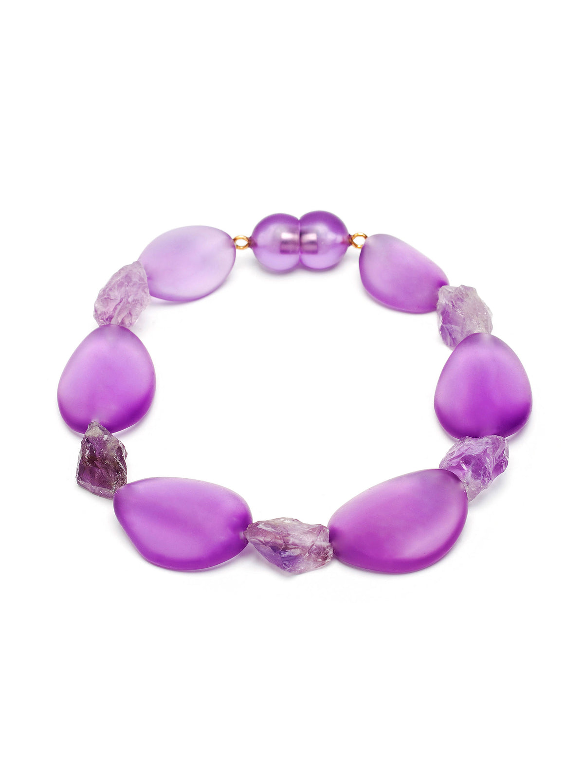 Colar Intensidade acetato roxo com Ametista