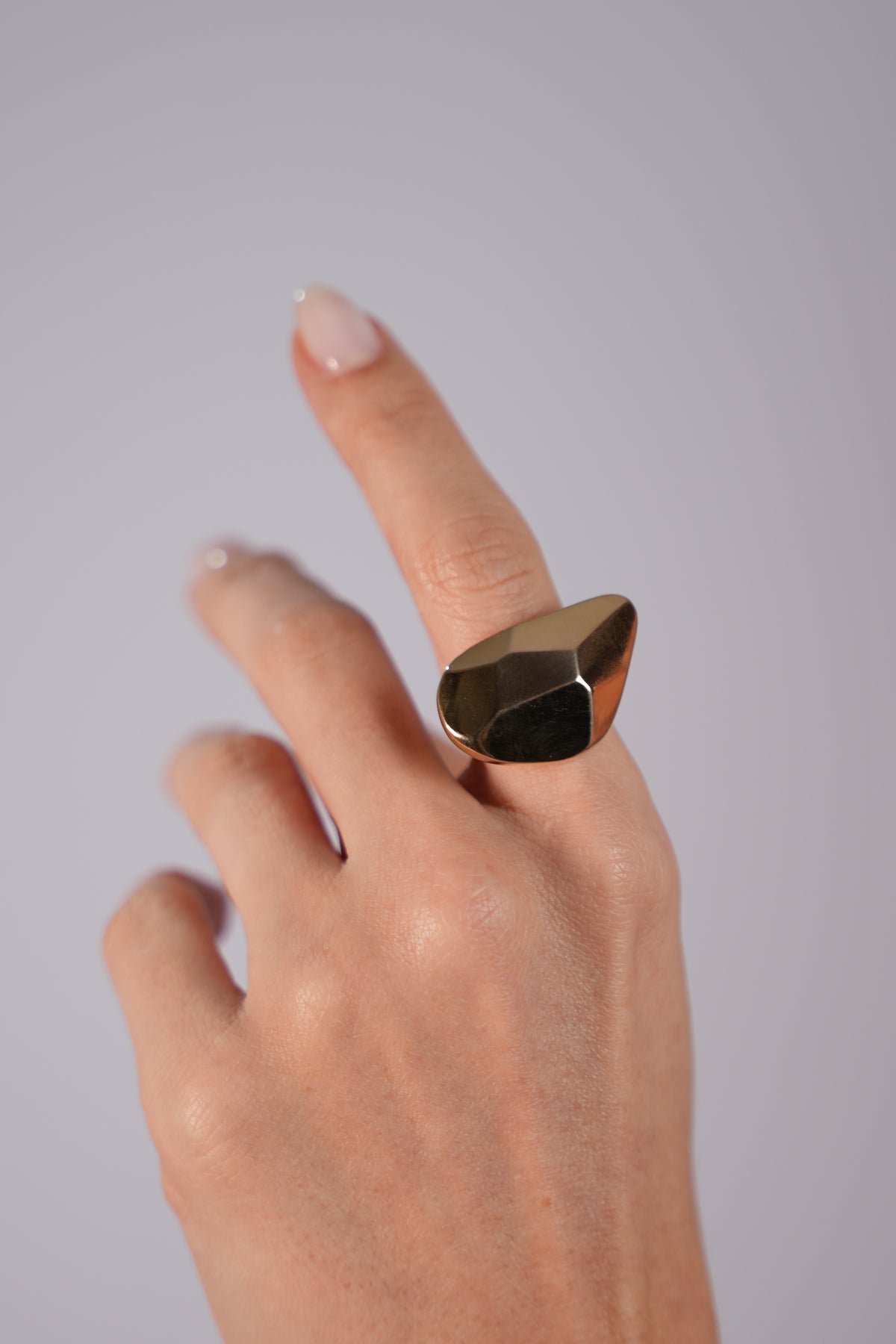 Anel Ajustável Maxi Gota Golden