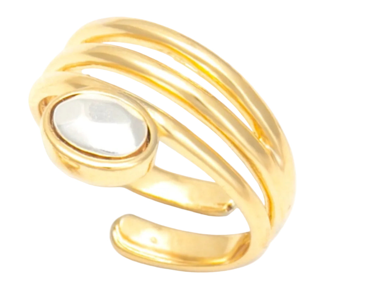 Anel Esfera Verso Ouro