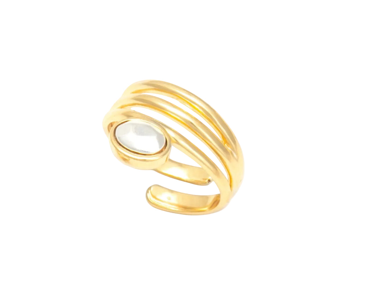 Anel Esfera Verso Ouro
