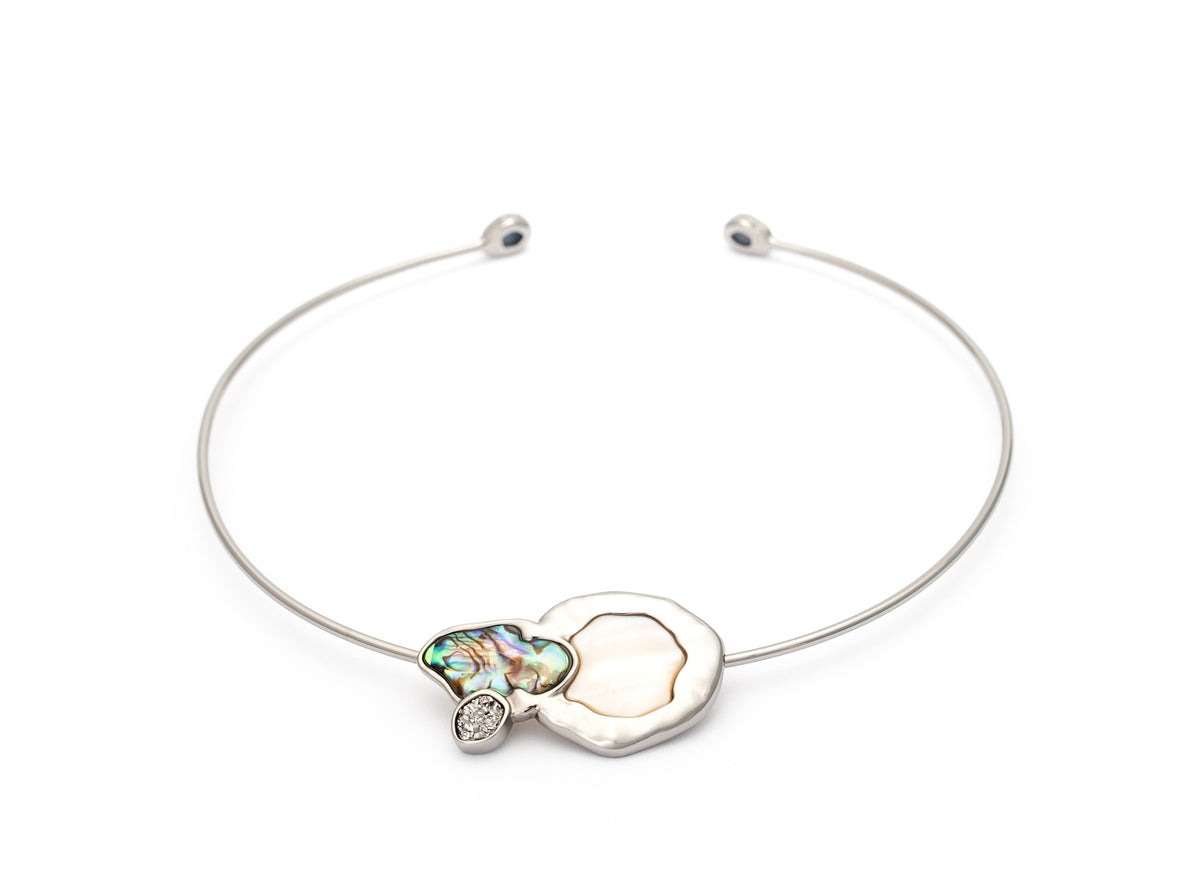 Gargantilha Aster Mix Ródio Negro