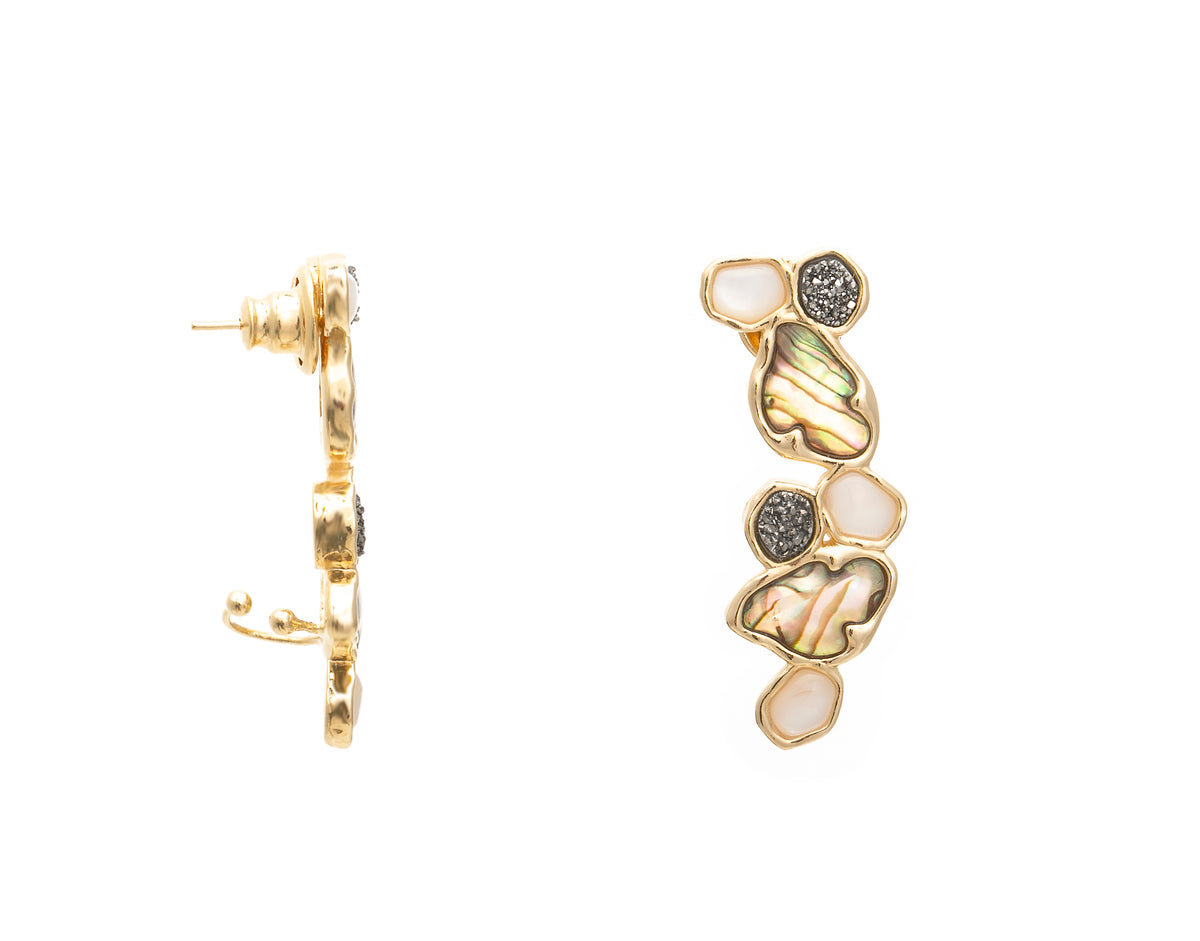 Par de brincos ear cuff Aster Mix