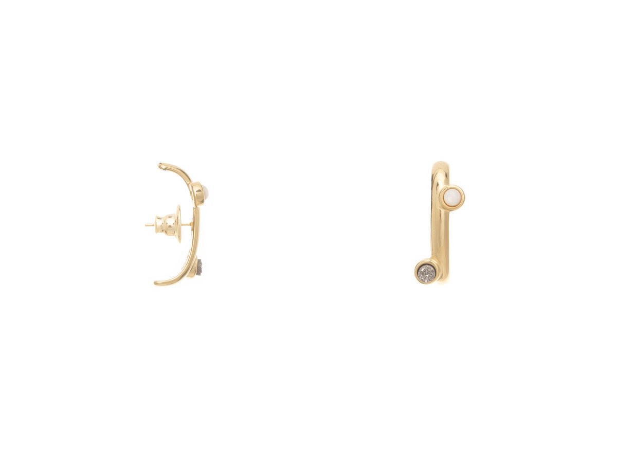 Par de Brincos Ear Hook mini Aura Reflexo