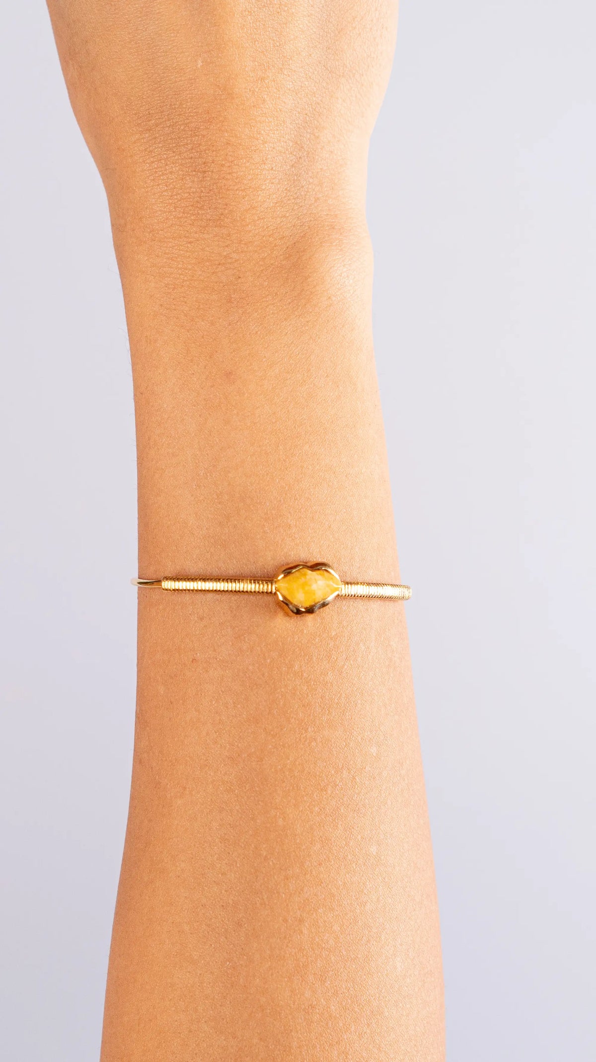 Bracelete Prisma Feldspato Amarelo