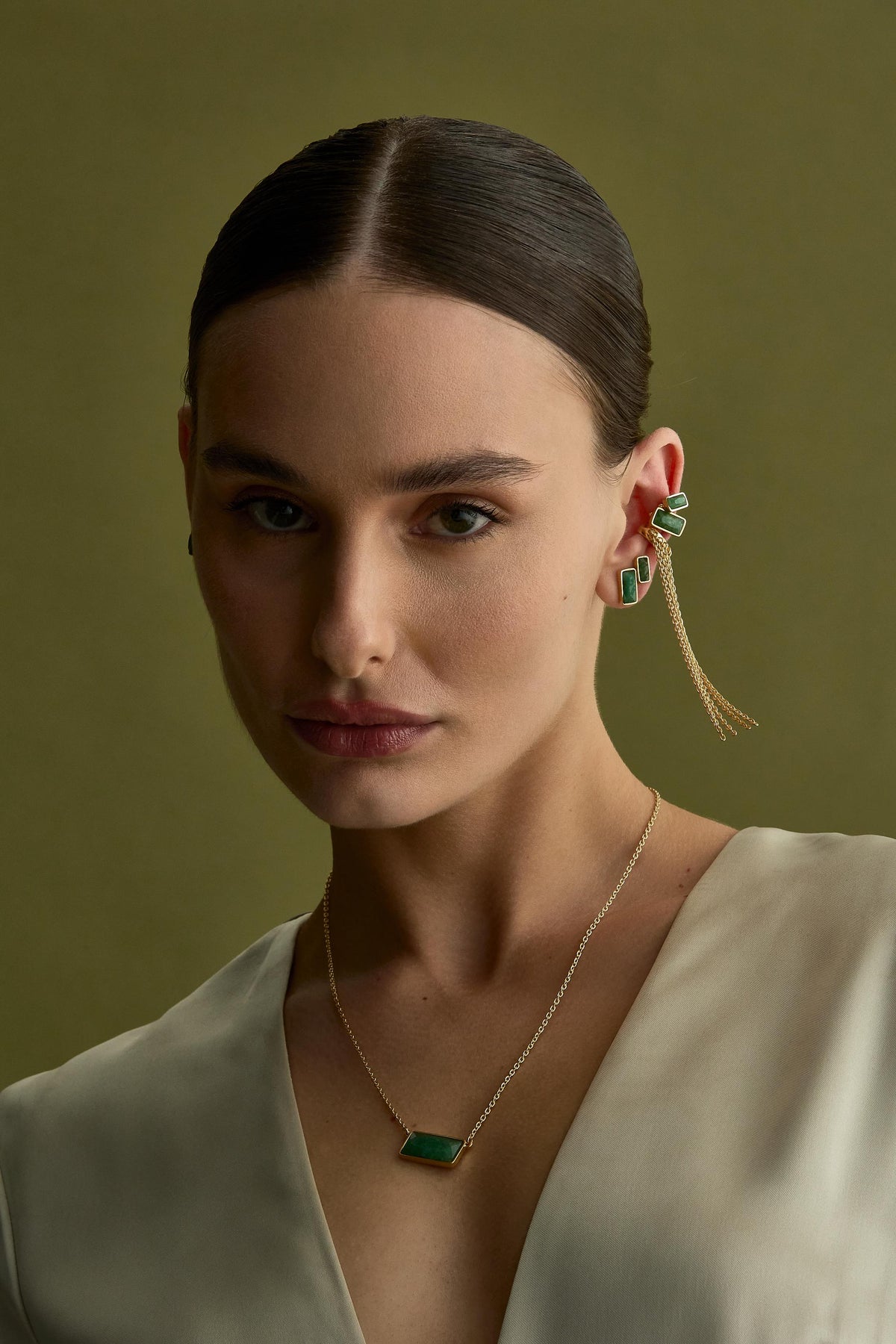 Piercing Cores da Alma Fake M Quartzo Verde