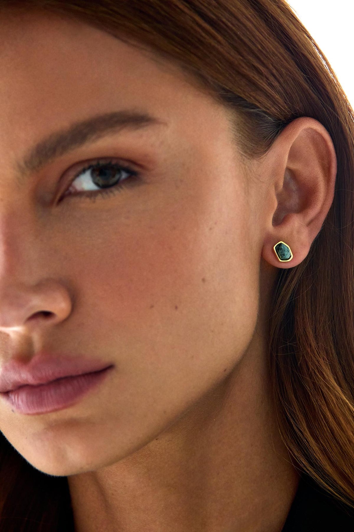 Brinco Energia Mini Geometrico Jaspe Verde