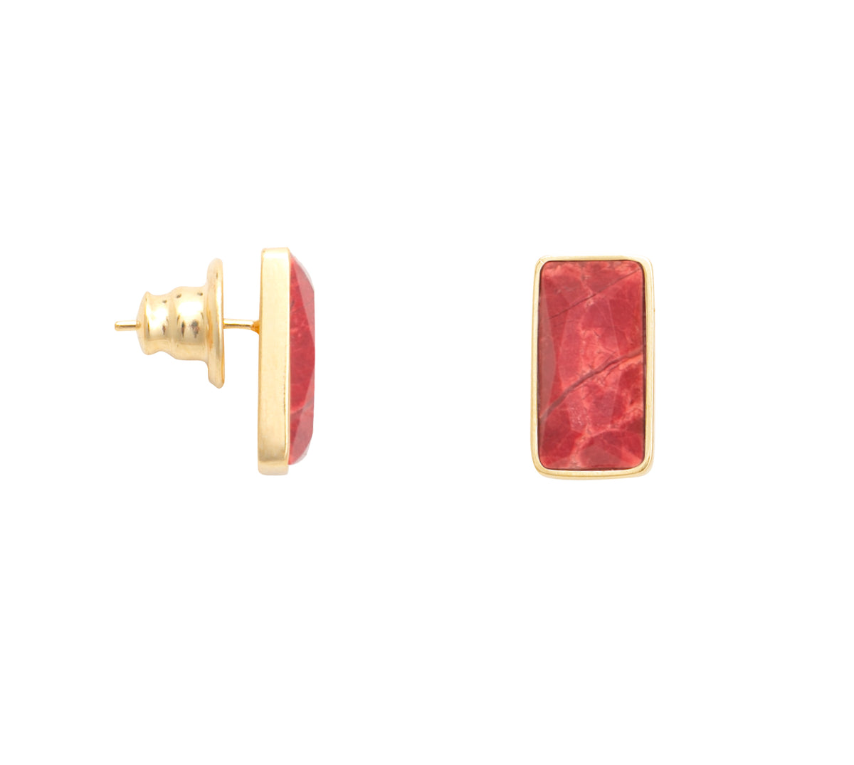 Brinco Cores da Alma G Howlita Vermelha