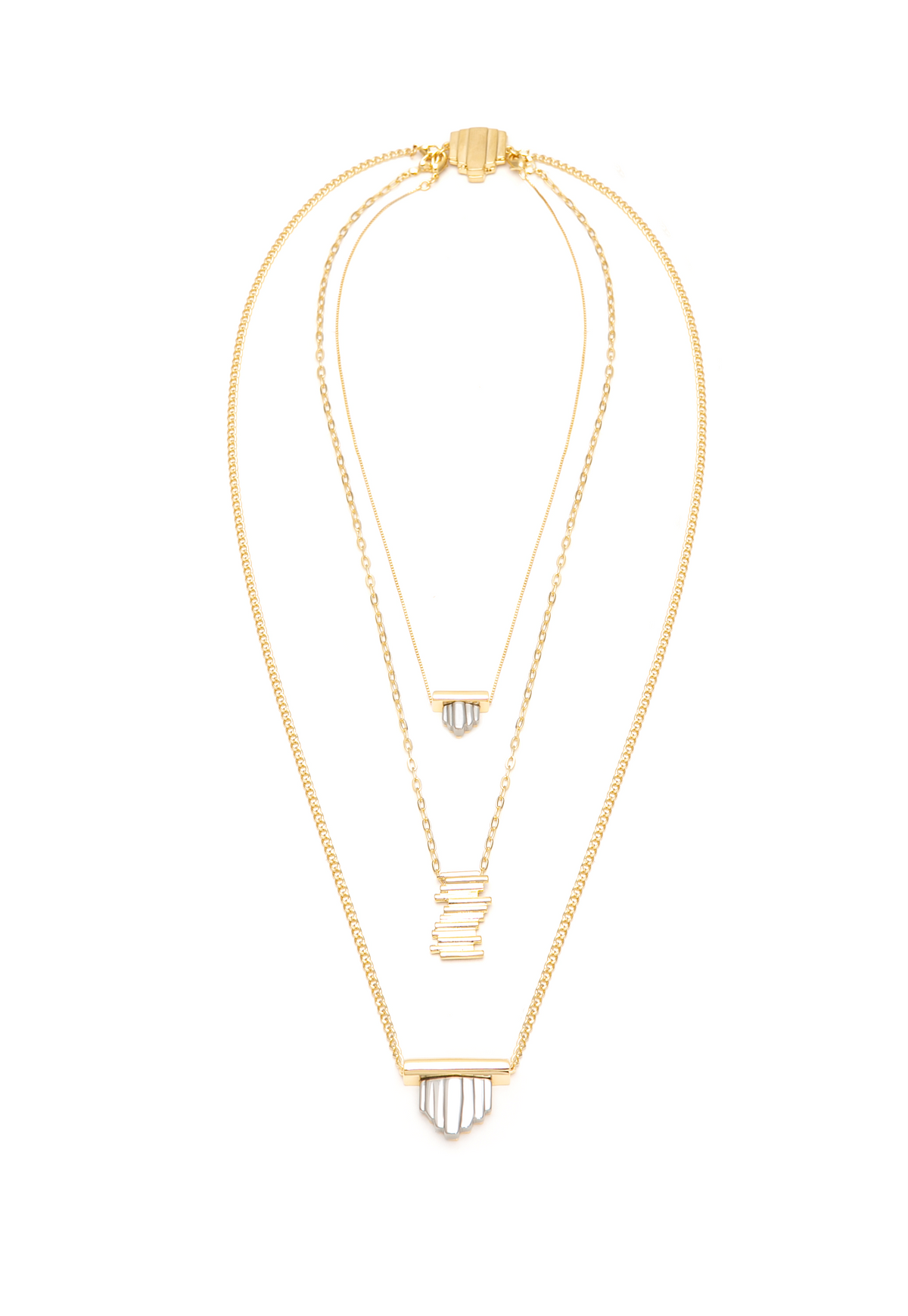 Colar Triplo Mix Sonoro Frequencia Titanium Color