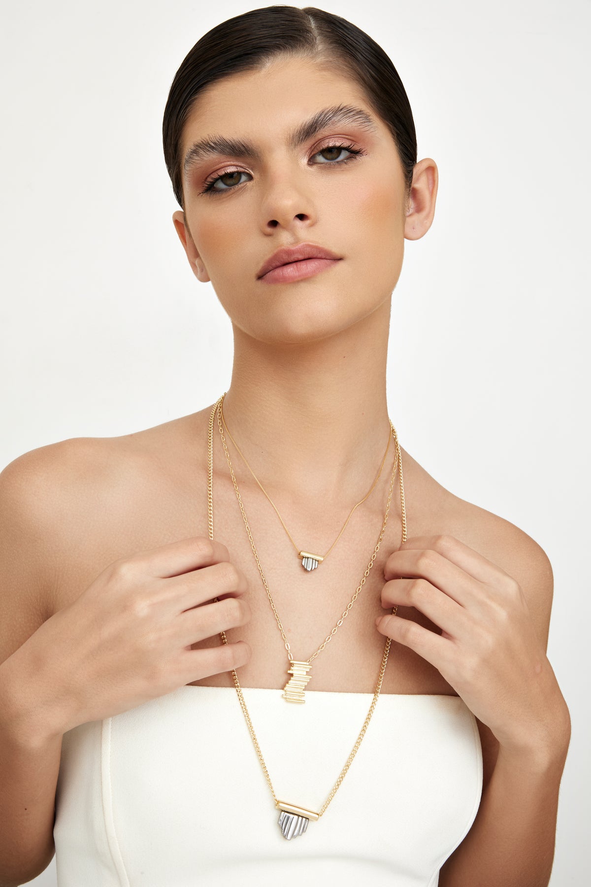 Colar Triplo Mix Sonoro Frequencia Titanium Color