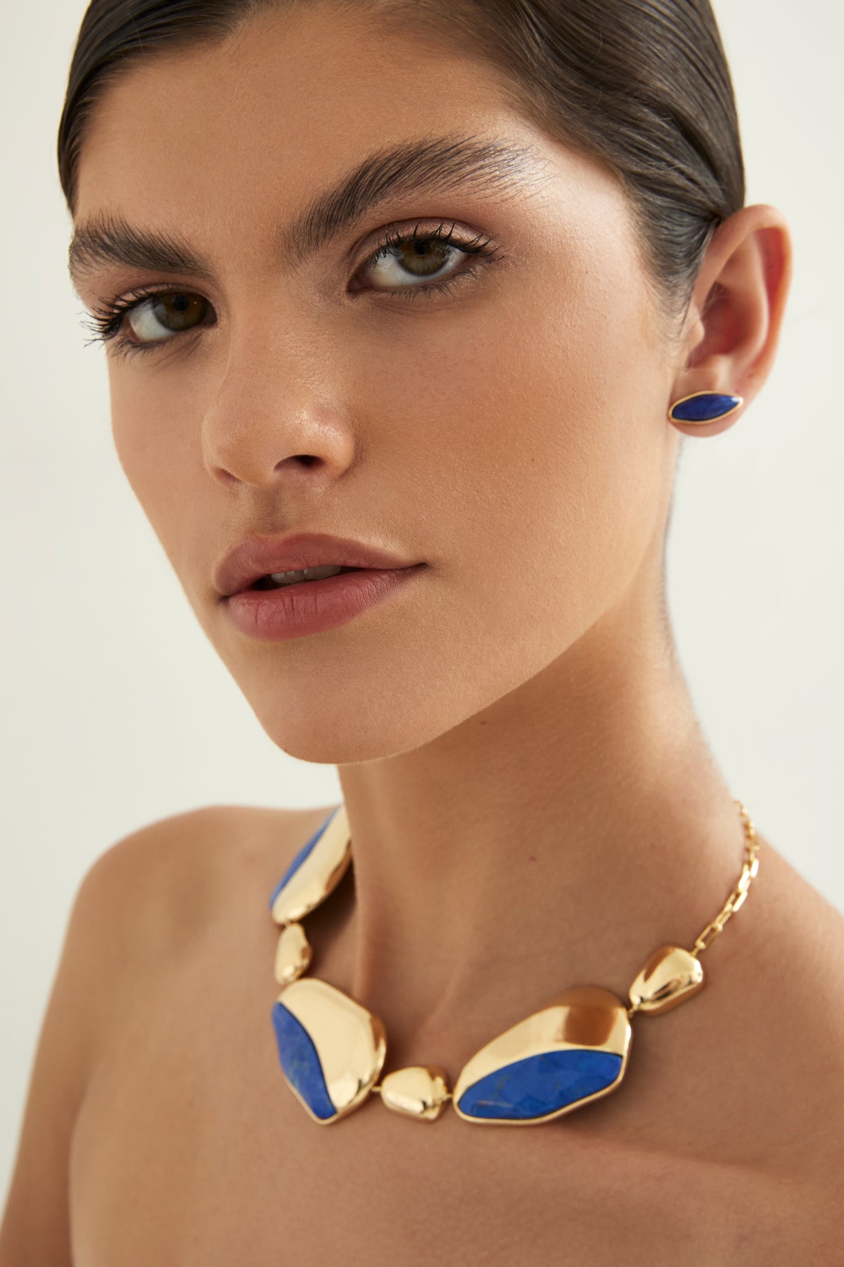 Colar Dual Maxi Com Howlita Azul