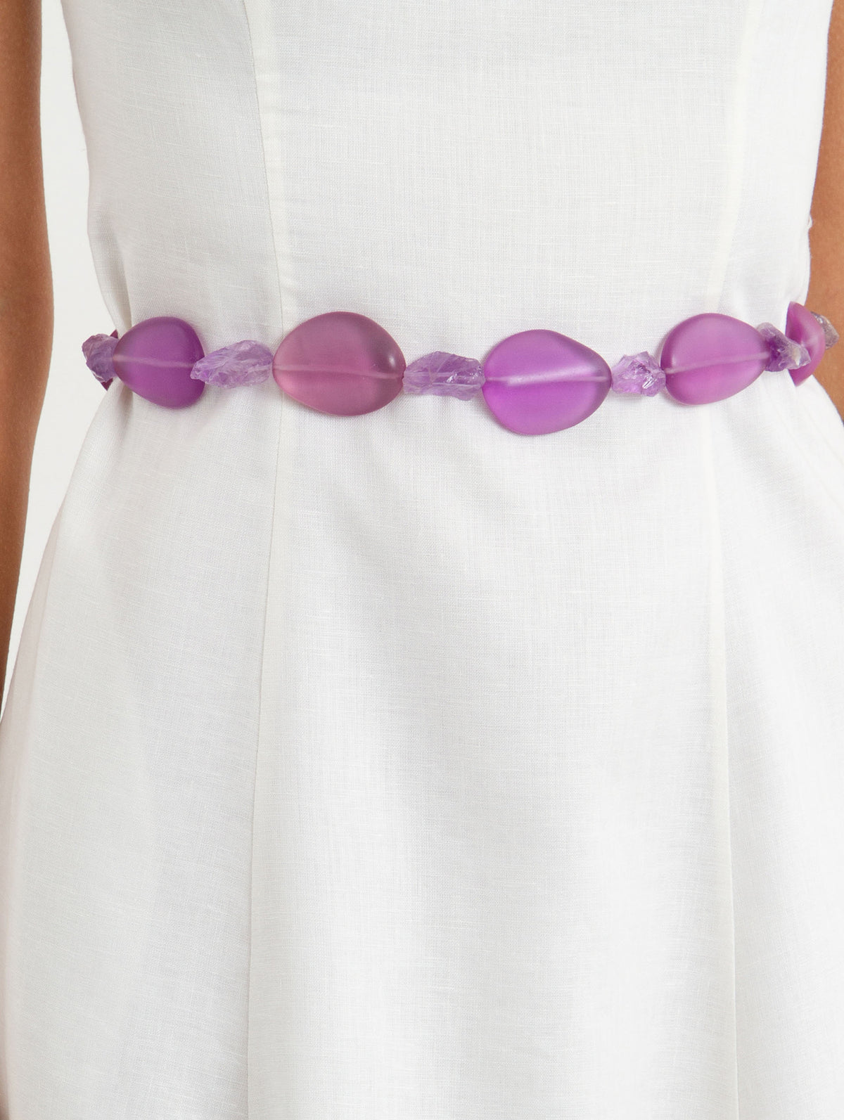 Cinto Intensidade Acetato Roxo com Ametista