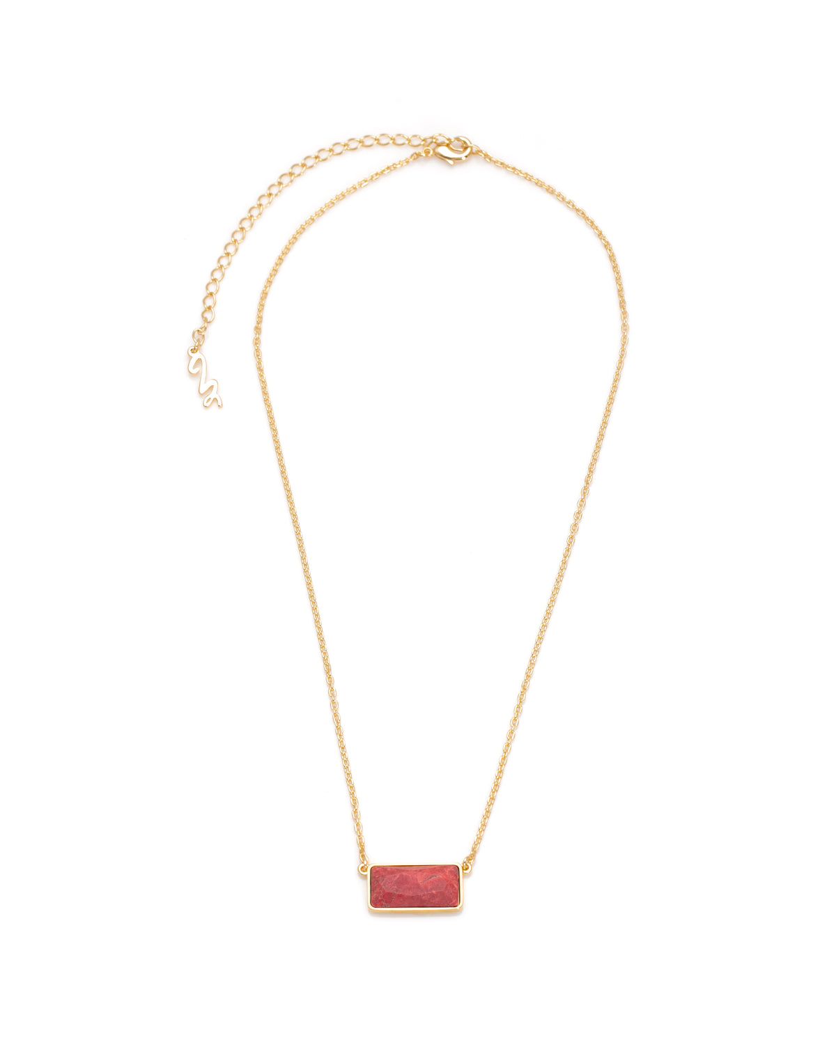 Colar Cores da Alma M Howlita Vermelha