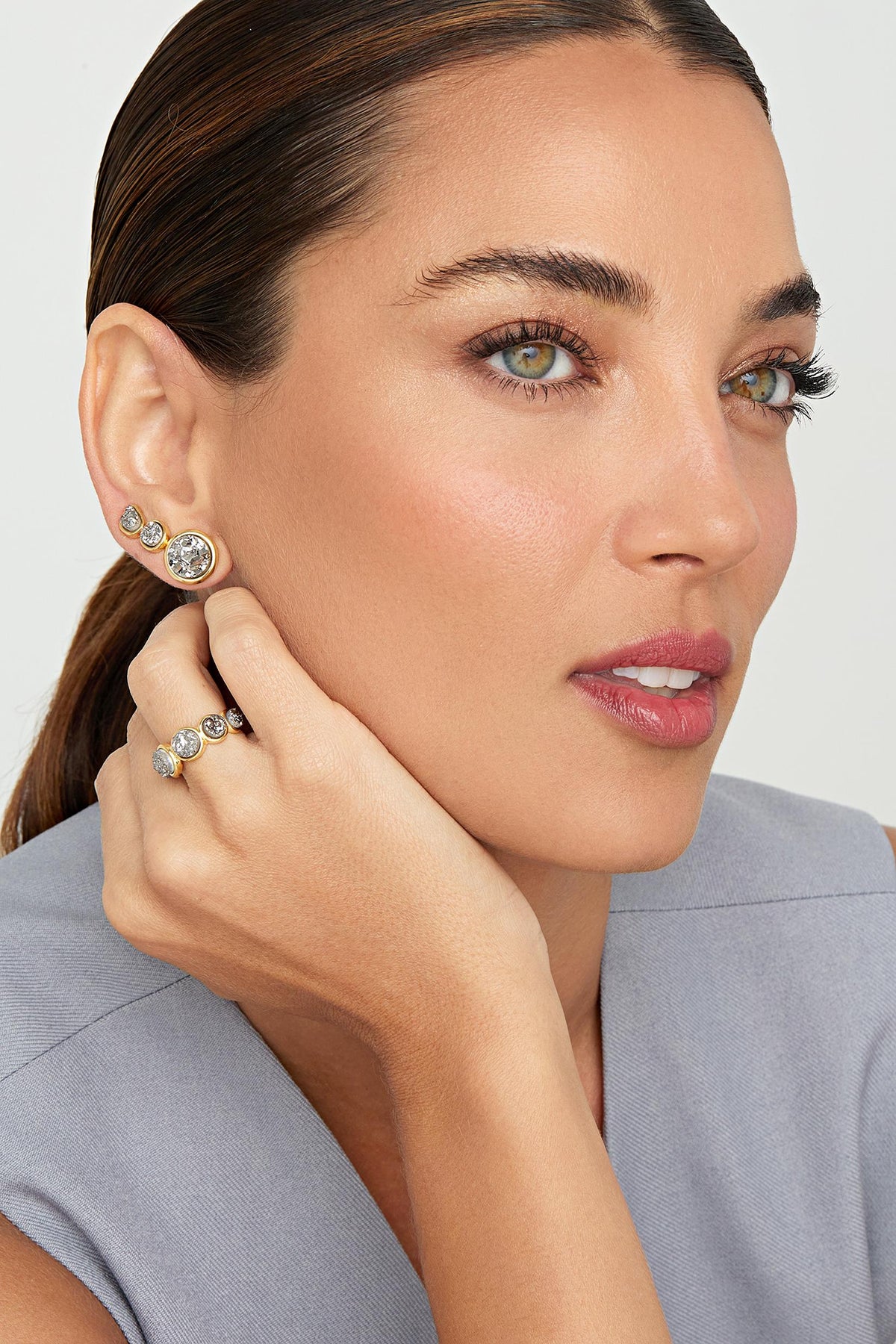 Anel Energia Bolinha Drusa Titanio