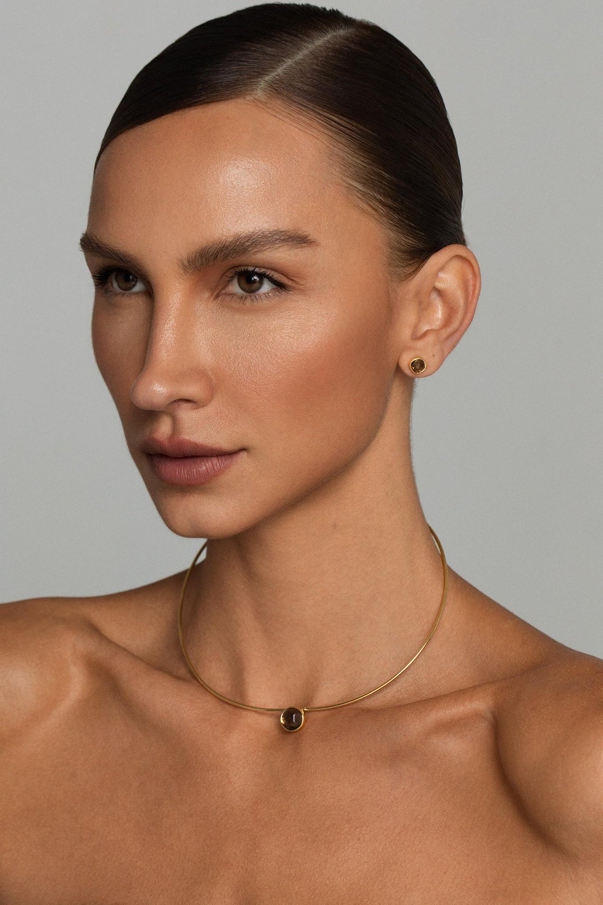 Gargantilha Ball Quartzo Fume