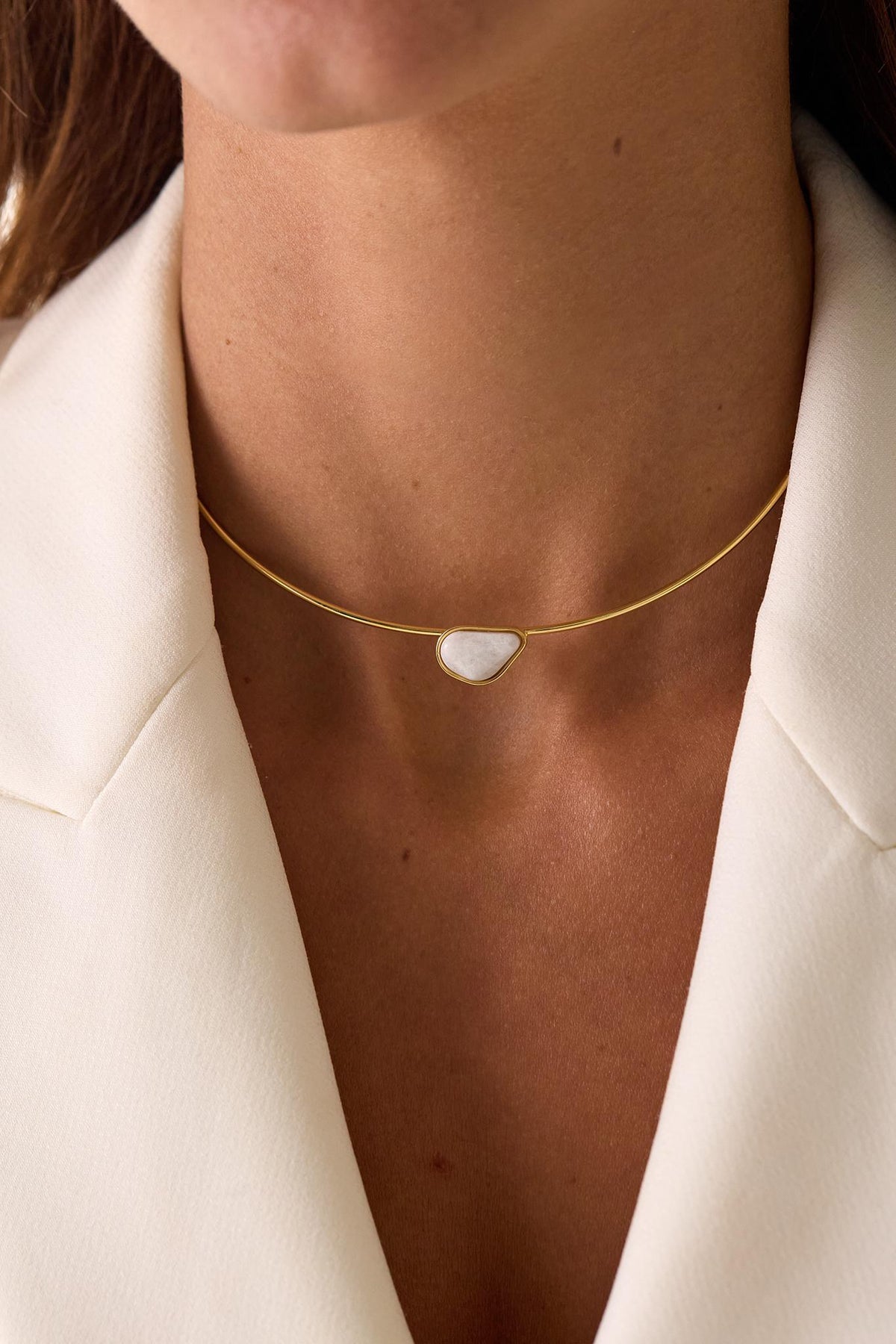 Gargantilha Gota Feldspato Nude