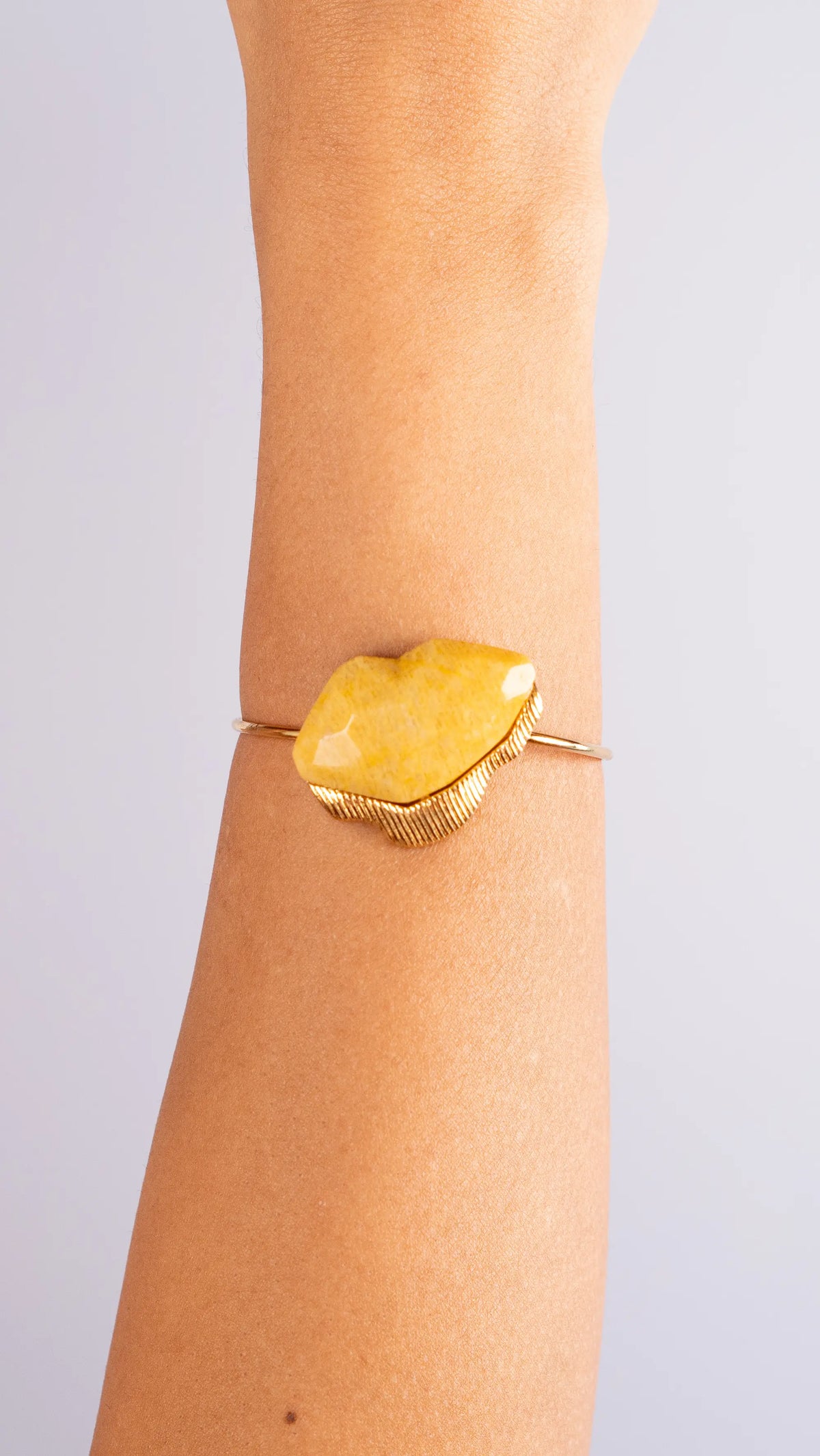 Maxi Bracelete Prisma Feldspato Amarelo
