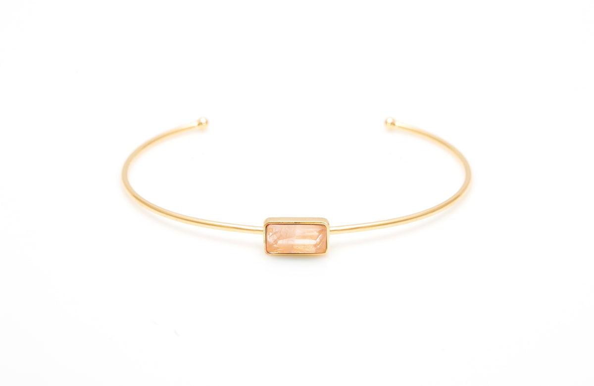 Bracelete Cores da Alma P Quartzo Rosa