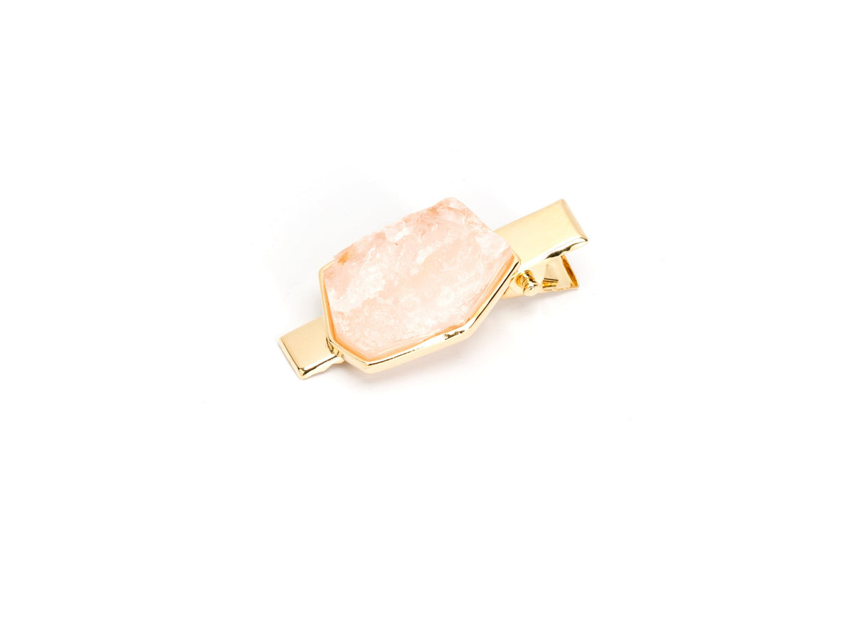 Presilha Energia Geométrica Quartzo Rosa