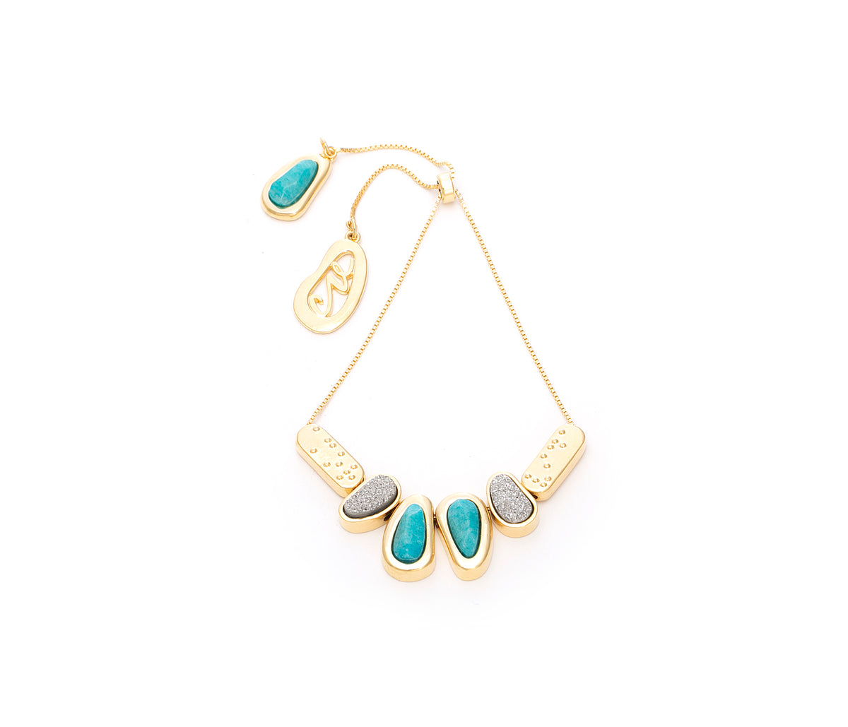 PULSEIRA CICLOS VERDE TURQUESA E DRUSA