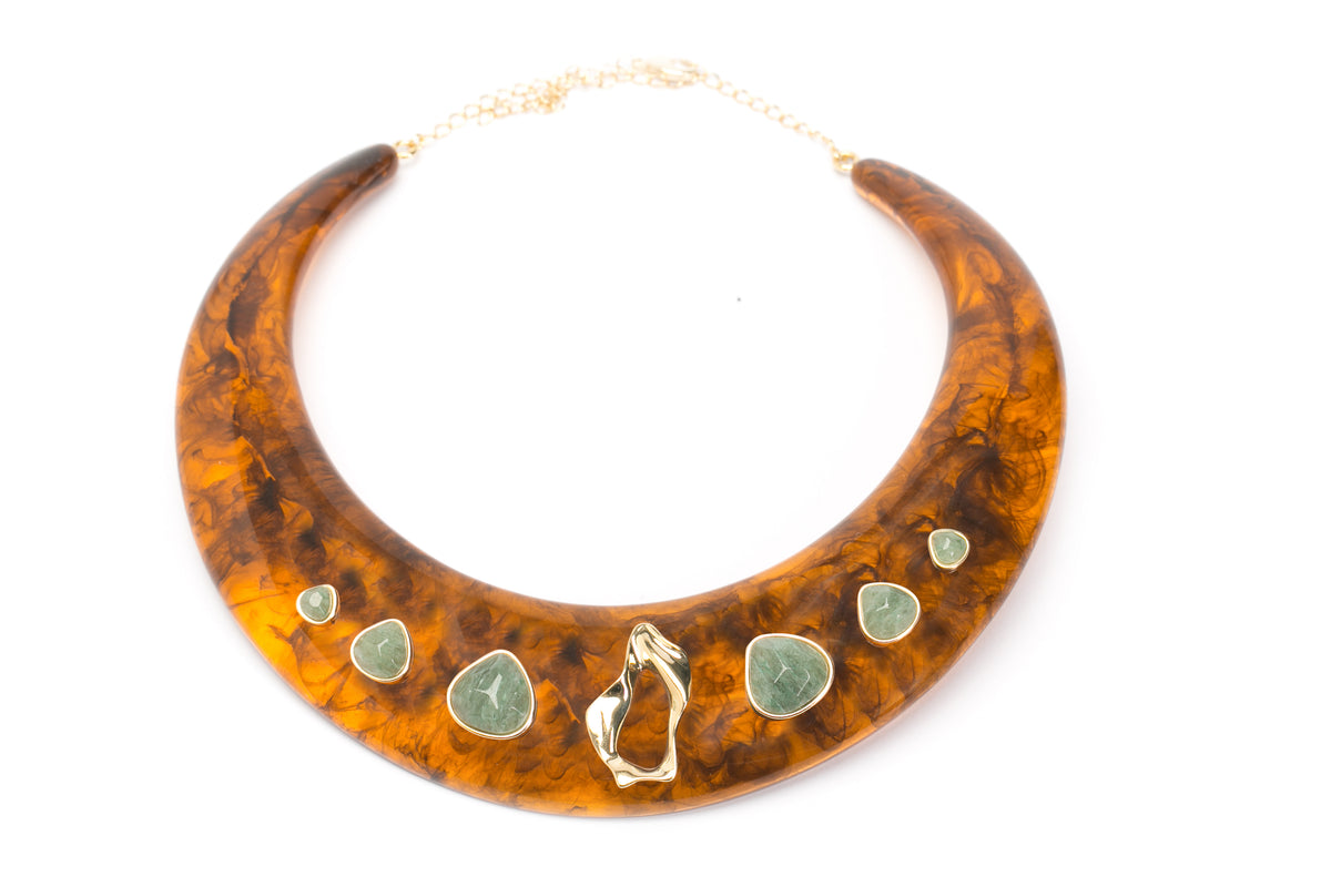 COLAR PF EM ACETATO ITALIANO TARTARUGA