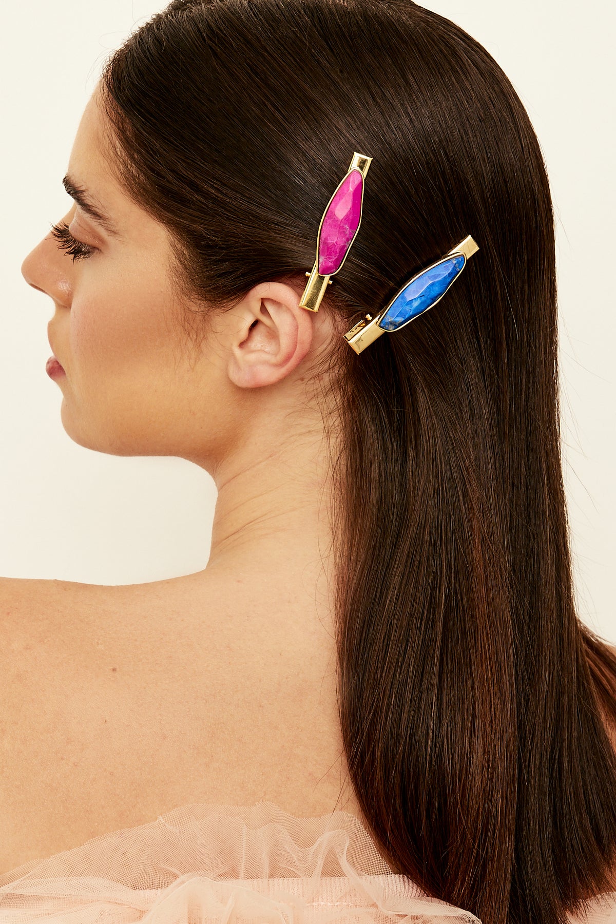 Presilha Dual com Howlita Pink